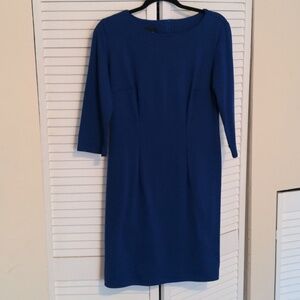 AB Studio Royal Blue Long Sleeve Shift Dress